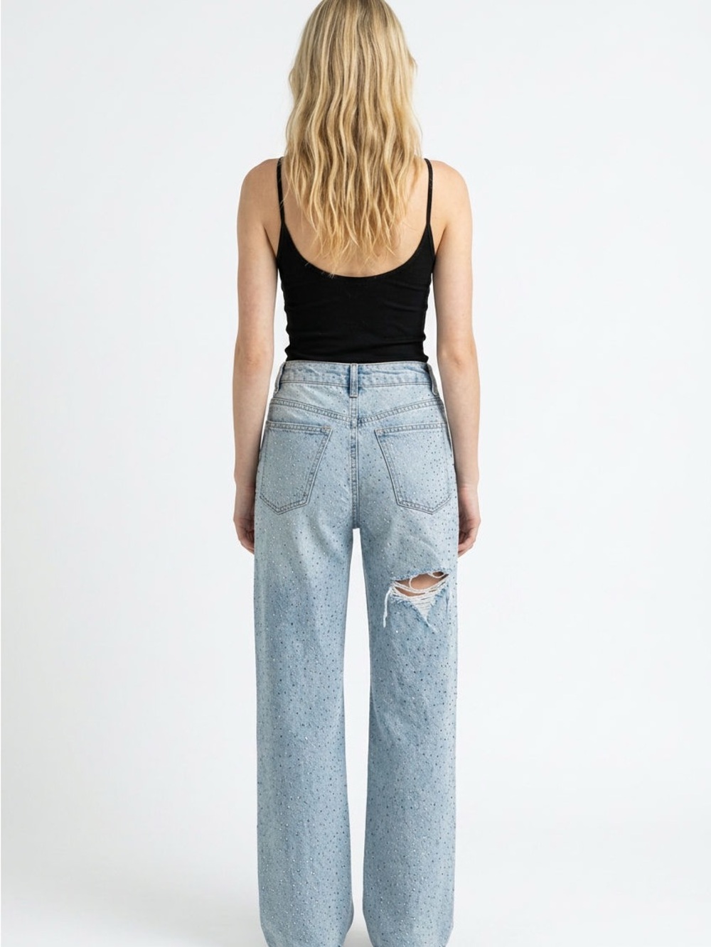 Light Wash Embellished Women’s Jeans